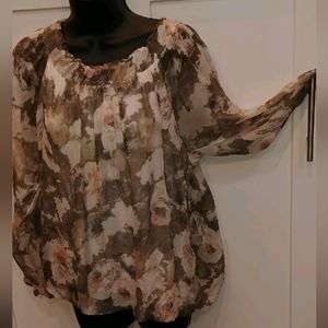 Giusy silk floral top from Italy